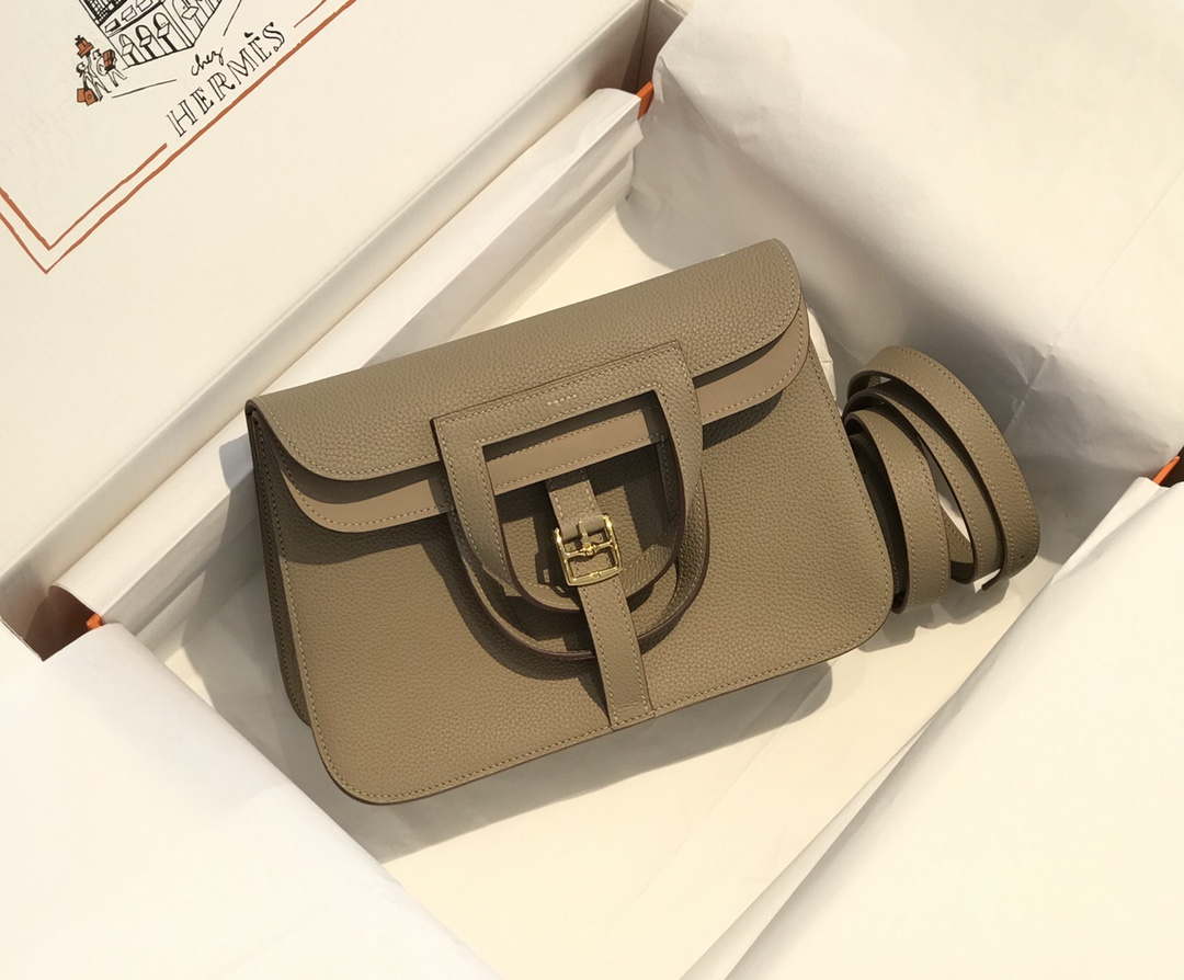 Hermes halzan clemence stamp B Gold H98811 - 22 cm - View 1