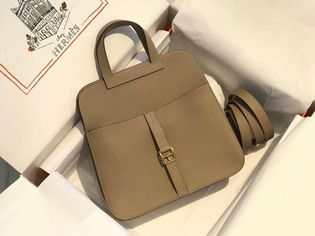Hermes halzan clemence stamp B Gold H98811
