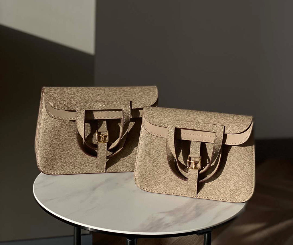 Hermes halzan clemence stamp B Gold H98811