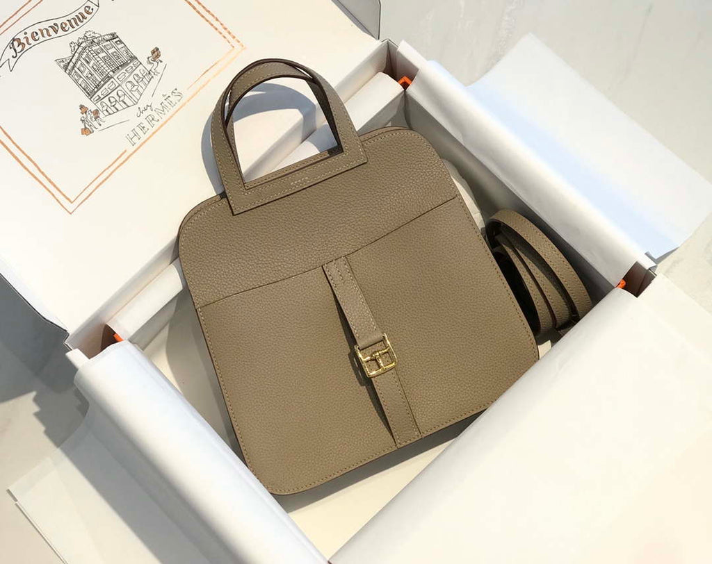 Hermes halzan clemence stamp B Gold H98811