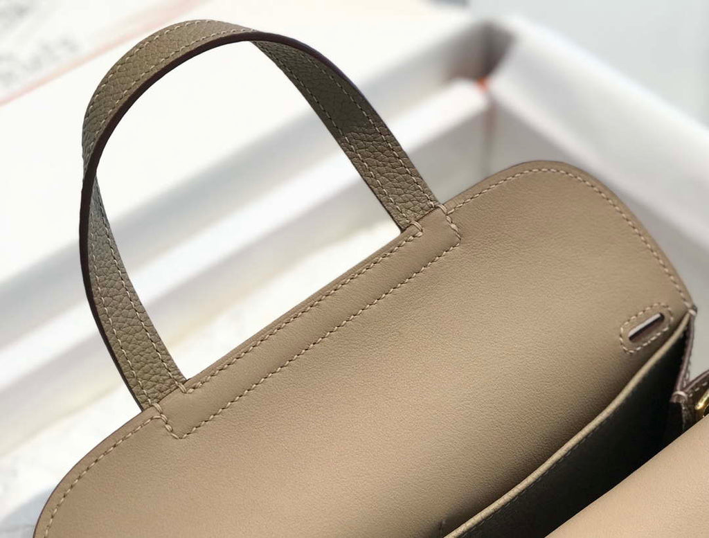 Hermes halzan clemence stamp B Gold H98811