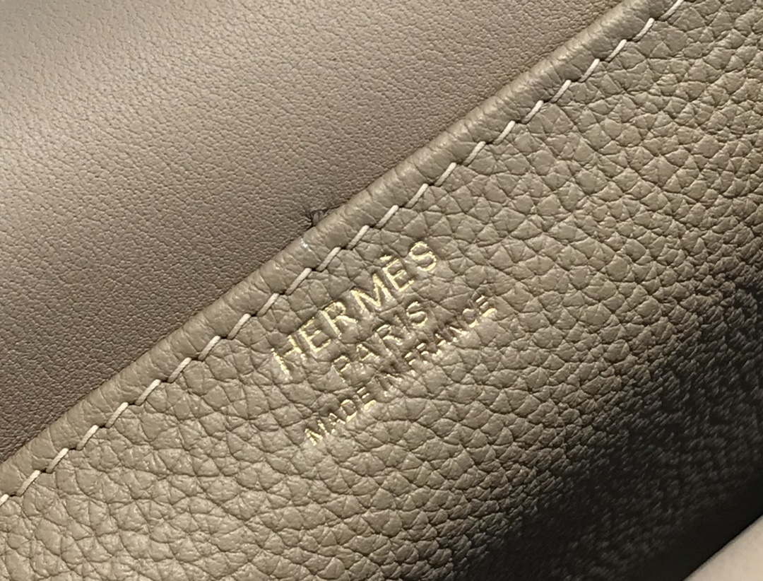 Hermes halzan clemence stamp B Gold H98811