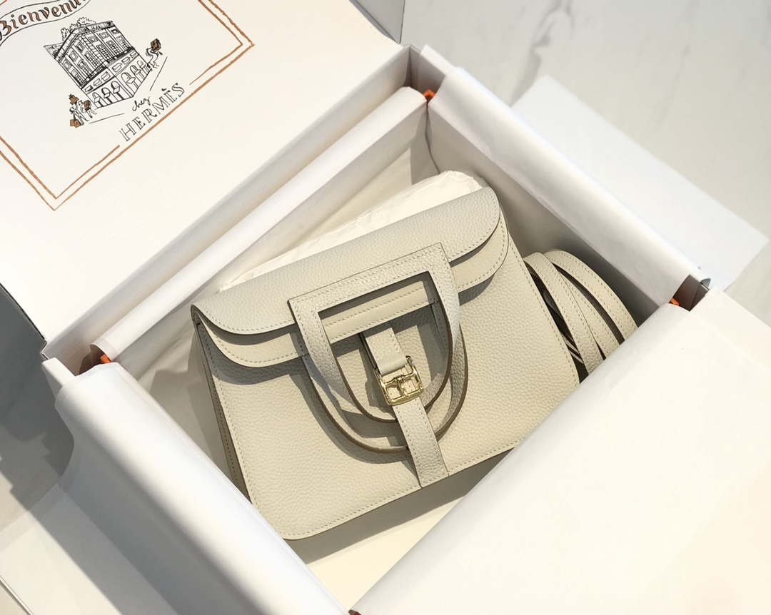 Hermes halzan clemence stamp B Gold H98812 - 22 cm - View 1