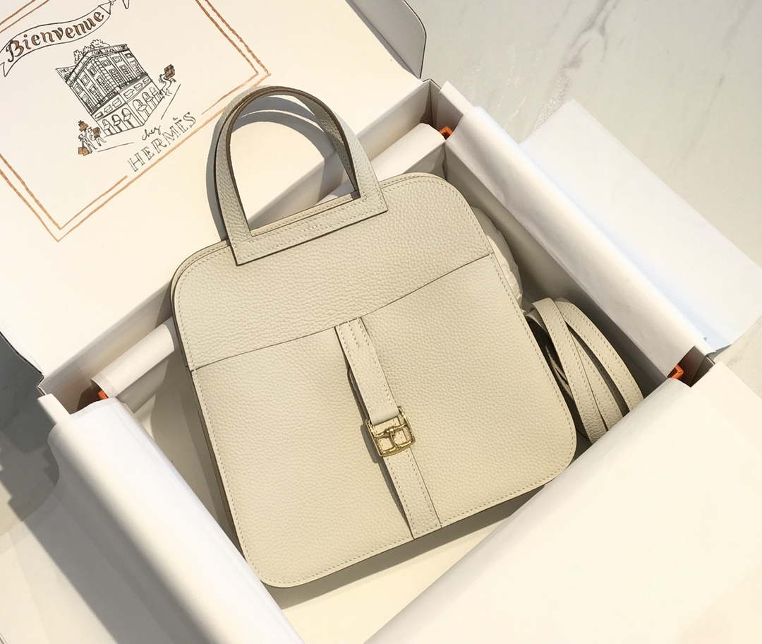 Hermes halzan clemence stamp B Gold H98812