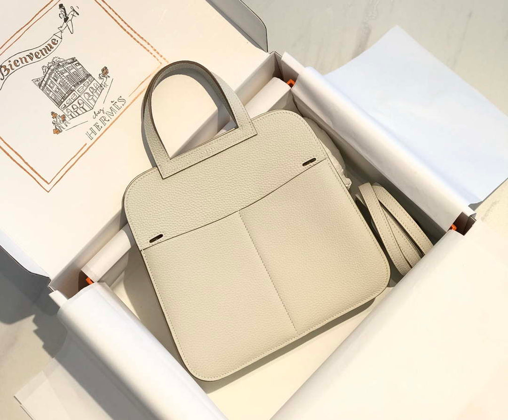 Hermes halzan clemence stamp B Gold H98812