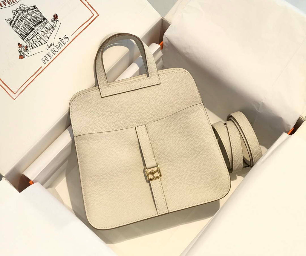 Hermes halzan clemence stamp B Gold H98812