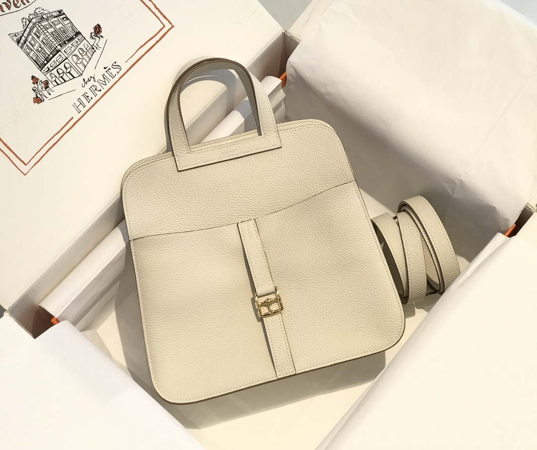 Hermes halzan clemence stamp B Gold H98812