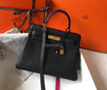 Hermes Kelly Danse 20318 Designer Tote Shoulder Strap Bag 28 32cm Black - luxibagsmall