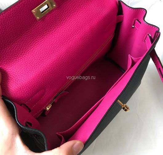 Hermes Kelly Danse 20318 Designer Tote Shoulder Strap Bag 28 32cm Black - luxibagsmall