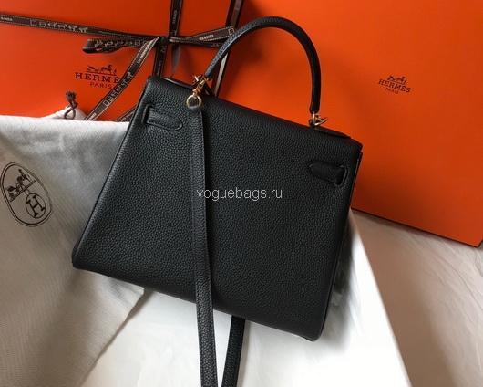 Hermes Kelly Danse 20318 Designer Tote Shoulder Strap Bag 28 32cm Black - luxibagsmall