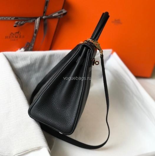 Hermes Kelly Danse 20318 Designer Tote Shoulder Strap Bag 28 32cm Black - luxibagsmall