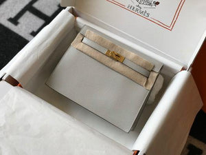 Hermes Kelly Danse  22cm Leather Bag 20360 Gray - luxibagsmall