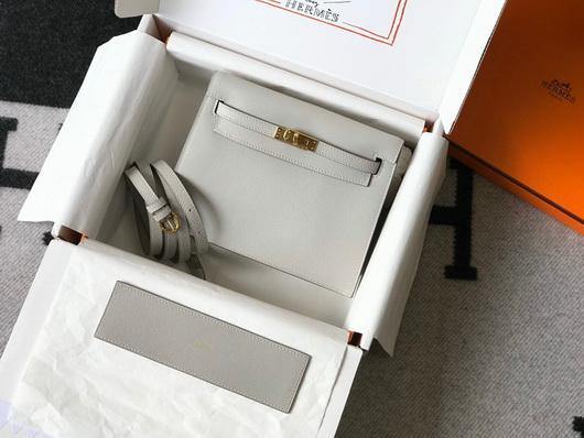 Hermes Kelly Danse  22cm Leather Bag 20360 Gray - luxibagsmall