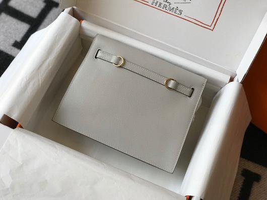 Hermes Kelly Danse  22cm Leather Bag 20360 Gray - luxibagsmall