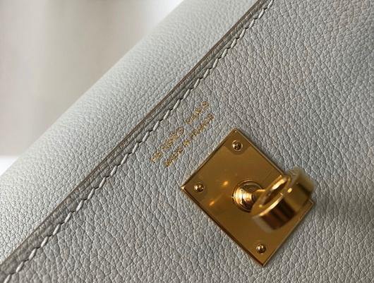 Hermes Kelly Danse  22cm Leather Bag 20360 Gray - luxibagsmall