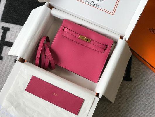 Hermes Kelly Danse  22cm Leather Bag 20351 Plum - luxibagsmall