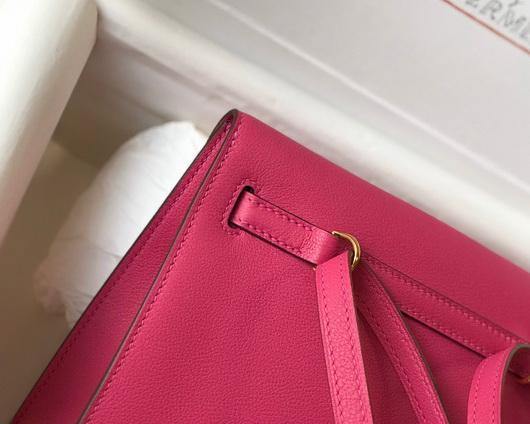 Hermes Kelly Danse  22cm Leather Bag 20351 Plum - luxibagsmall