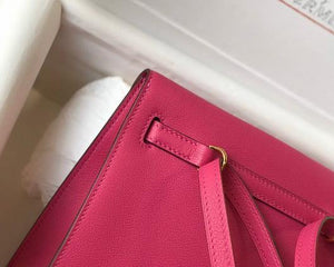 Hermes Kelly Danse  22cm Leather Bag 20351 Plum - luxibagsmall