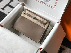 Hermes Kelly Danse  22cm Leather Bag 20352 Brown - luxibagsmall