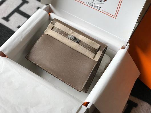 Hermes Kelly Danse  22cm Leather Bag 20352 Brown - luxibagsmall