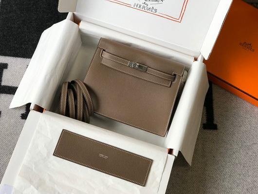 Hermes Kelly Danse  22cm Leather Bag 20352 Brown - luxibagsmall