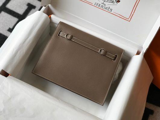 Hermes Kelly Danse  22cm Leather Bag 20352 Brown - luxibagsmall