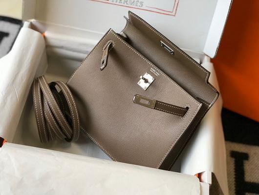 Hermes Kelly Danse  22cm Leather Bag 20352 Brown - luxibagsmall