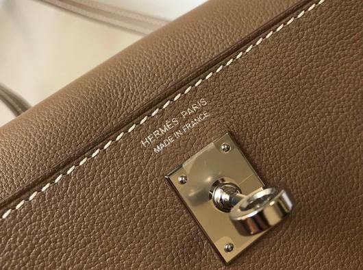 Hermes Kelly Danse  22cm Leather Bag 20352 Brown - luxibagsmall