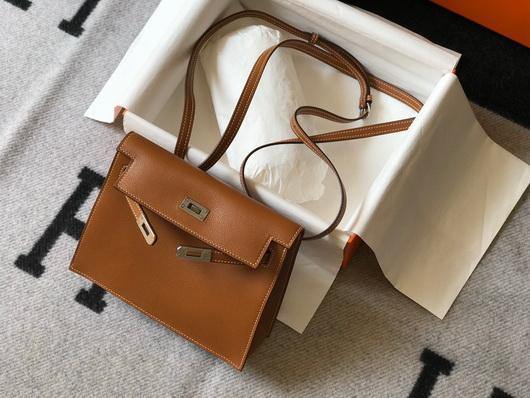 Hermes Kelly Danse  22cm Leather Bag 20353 Tan - luxibagsmall