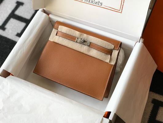 Hermes Kelly Danse  22cm Leather Bag 20353 Tan - luxibagsmall