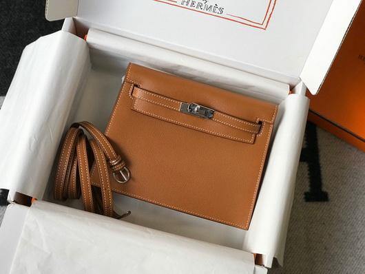 Hermes Kelly Danse  22cm Leather Bag 20353 Tan - luxibagsmall