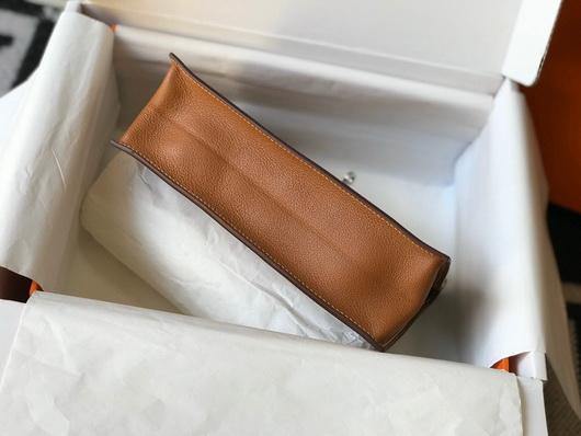 Hermes Kelly Danse  22cm Leather Bag 20353 Tan - luxibagsmall