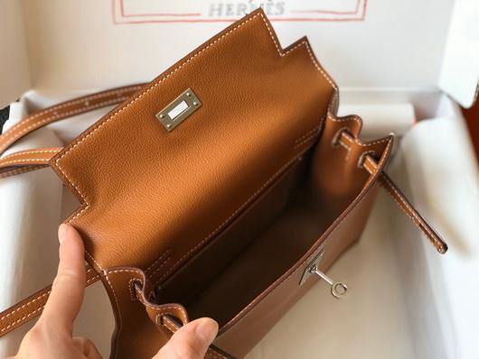 Hermes Kelly Danse  22cm Leather Bag 20353 Tan - luxibagsmall