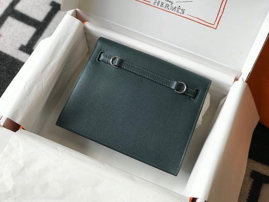 Hermes Kelly Danse  22cm Leather Bag 20354 Dark Green - luxibagsmall