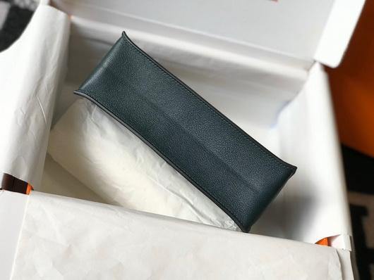 Hermes Kelly Danse  22cm Leather Bag 20354 Dark Green - luxibagsmall
