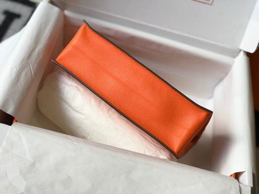 Hermes Kelly Danse  22cm Leather Bag 20355 Orange - luxibagsmall