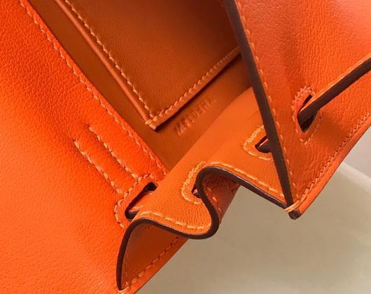 Hermes Kelly Danse  22cm Leather Bag 20355 Orange - luxibagsmall