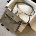 Hermes Kelly Danse  22cm Leather Bag 20356 Gray - luxibagsmall