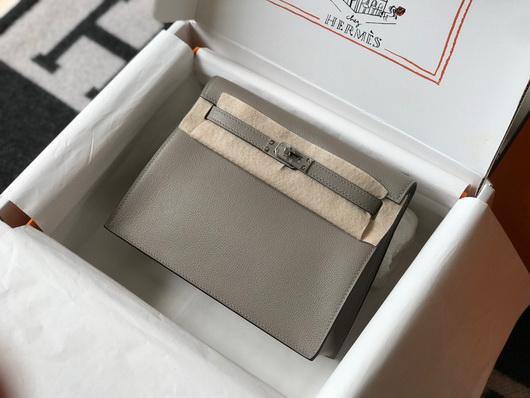 Hermes Kelly Danse  22cm Leather Bag 20356 Gray - luxibagsmall
