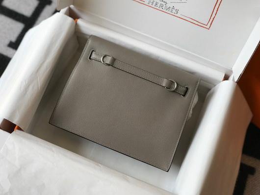 Hermes Kelly Danse  22cm Leather Bag 20356 Gray - luxibagsmall