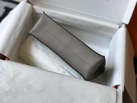 Hermes Kelly Danse  22cm Leather Bag 20356 Gray - luxibagsmall