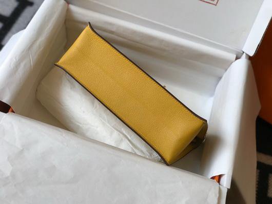 Hermes Kelly Danse  22cm Leather Bag 20357 Yellow - luxibagsmall