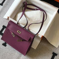 Hermes Kelly Danse  22cm Leather Bag 20358 Purple - luxibagsmall