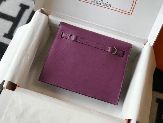 Hermes Kelly Danse  22cm Leather Bag 20358 Purple - luxibagsmall