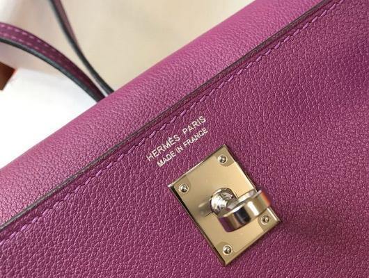 Hermes Kelly Danse  22cm Leather Bag 20358 Purple - luxibagsmall