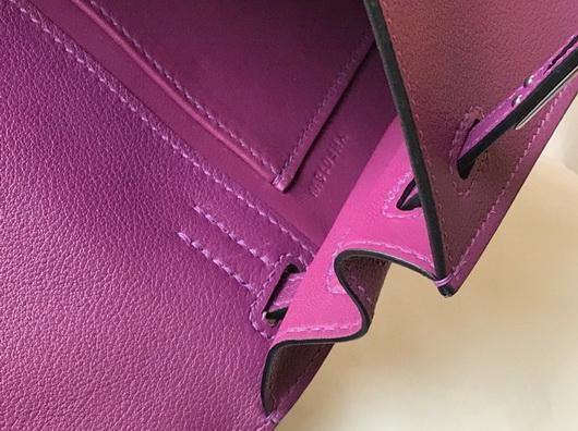 Hermes Kelly Danse  22cm Leather Bag 20358 Purple - luxibagsmall