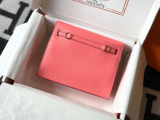 Hermes Kelly Danse  22cm Leather Bag 20359 Pink - luxibagsmall