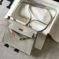 Hermes Kelly Danse  22cm Leather Bag 20360 Gray - luxibagsmall