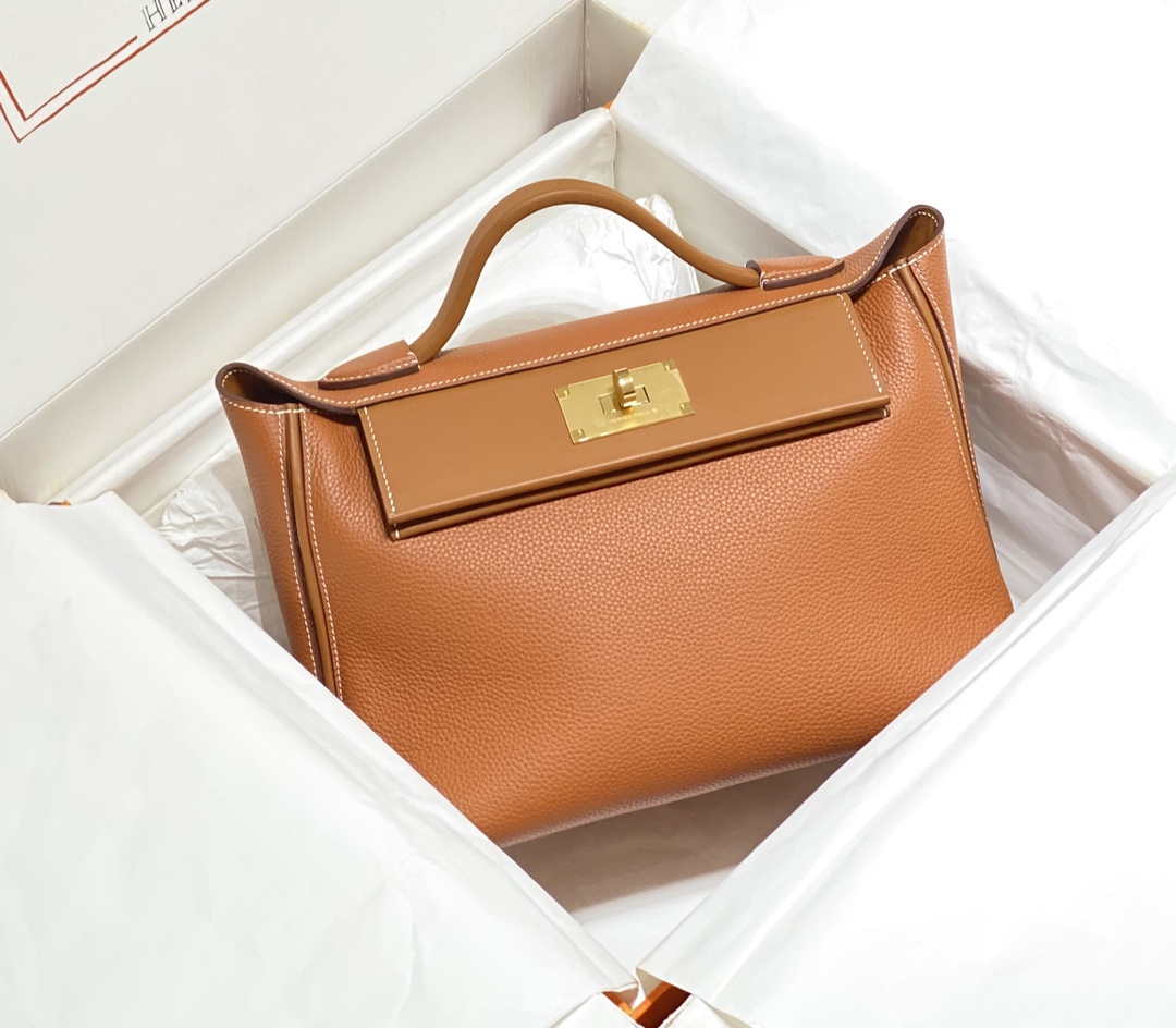 Hermes Kelly 2424 Leather 29cm H230267 Brown Shoulder bag - Default Title - View 1