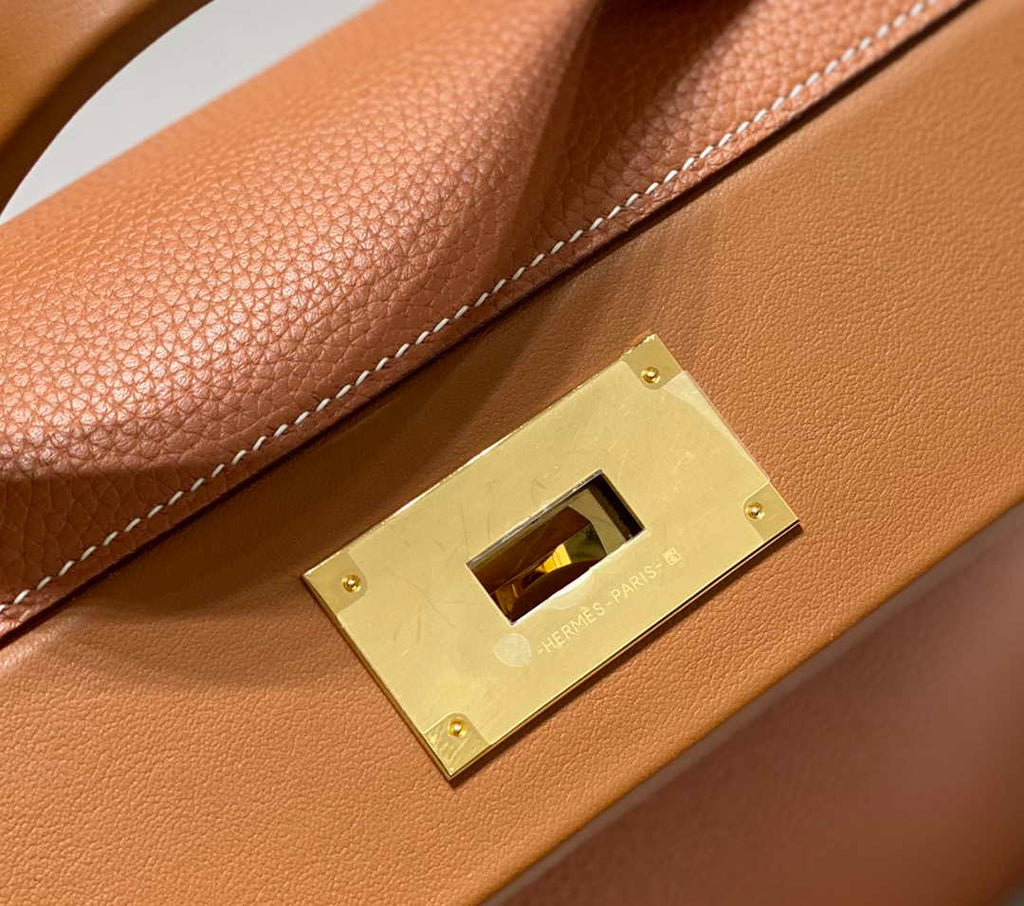 Hermes Kelly 2424 Leather 29cm H230267 Brown Shoulder bag